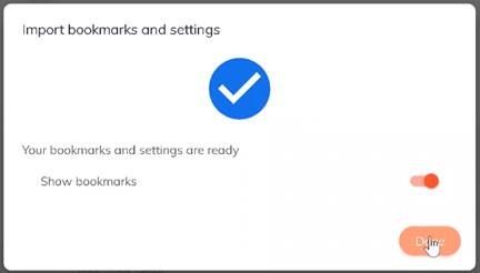 All my Chrome bookmarks tranfered to the Brave New Web